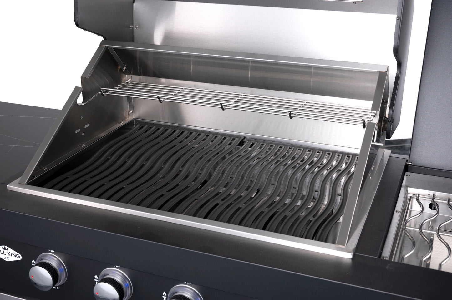 Felix 4B + Wok Designer BBQ Kitchen 2.8M: Fridge, Faucet, Sink, Side Wok, Storage Cupboard, Stone Benchtops