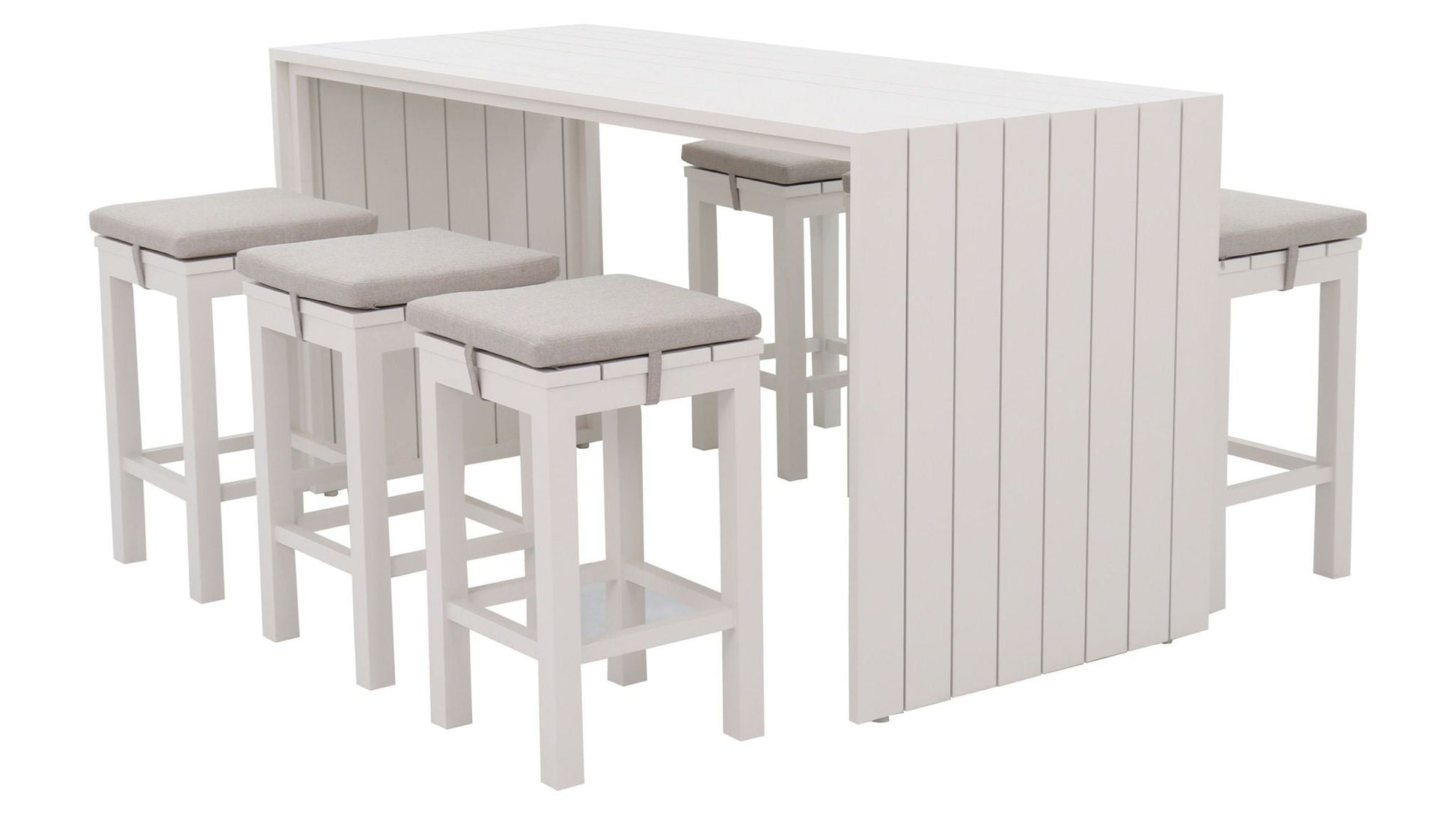 Niagra 7-Piece Outdoor Bar Set Aluminium White