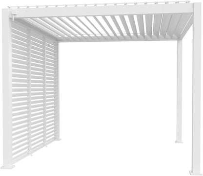 test rey 1 Aluminum Louvered Wall, Side Shade Privacy Screen Panel Suitable for GazeboMate Pergola Gazebo only. Pergola NOT Included. (White)