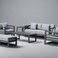 AluLux Hampton Elegance: Premium Black Aluminum Outdoor Lounge Set