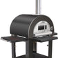 Grill King Charcoal Pizza Oven Outdoor In Black Stainless Steel Artisan Wood-Fired Charcoal Pizza Bread Oven BBQ Grill