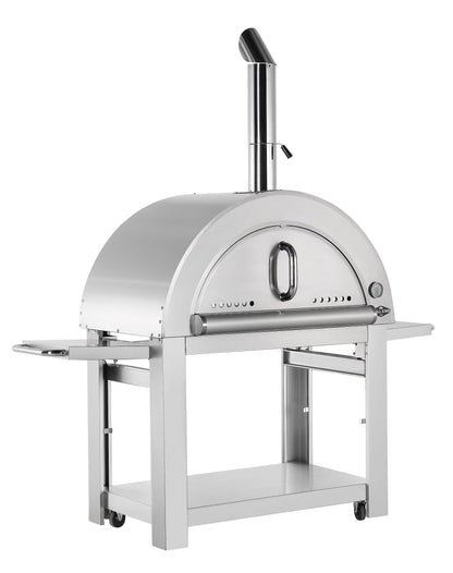 test rey 1 Grill King 30 Inch Charcoal Pizza Oven Outdoor In Black Stainless Steel Artisan Wood-Fired Charcoal Pizza Bread Oven BBQ Grill