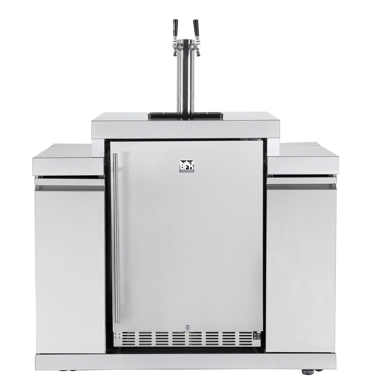 118L Kegerator Suits Grill King BBQ Kitchens Inc Stainless Steel Cabinetery, Stone Bench, Adjustable Legs & Castor Wheels