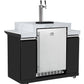 118L Kegerator Suits Grill King BBQ Kitchens Inc Stainless Steel Cabinetery, Stone Bench, Adjustable Legs & Castor Wheels