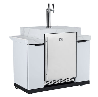 test rey 1 118L Kegerator Suits Grill King BBQ Kitchens Inc Stainless Steel Cabinetery, Stone Bench, Adjustable Legs & Castor Wheels