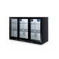 318L 3-Door Commercial Wine Bar Fridge Chiller Can Cooler Mini Freezer in Black