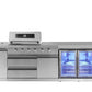 4B + Wok 304 Stainless BBQ Kitchen: 304 Steel, 1DR Fridge & 2DR Sink – Click & Collect in VIC, NSW, QLD