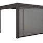 Retractable Pulldown Privacy Screen Charcoal/Black Suits GazeboMate Louvre Gazebos