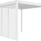 Aluminum Louvered Wall, Side Shade Privacy Screen Panel Suitable for GazeboMate Pergola Gazebo only. Pergola NOT Included. (White)