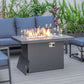 ARI Outdoor Designer Square Gas Fire Pit Table 304 SS, White Aluminium Powder Coated | Pre Order