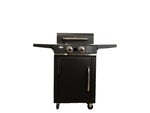 2 Burner Digital Electric Portable BBQ With Storage Cabinet