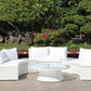 KABUL HALF MOON SOFA SET Aluminium Outdoor Lounge Setting — Black or White