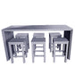 Niagra 7-Piece Outdoor Bar Set Aluminium White