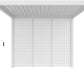 Aluminum Louvered Wall, Side Shade Privacy Screen Panel Suitable for GazeboMate Pergola Gazebo only. Pergola NOT Included. (White)