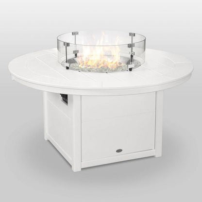 test rey 1 ARI Outdoor Designer Round Gas Fire Pit Table in 304 SS, White Aluminium Powder Coated | Pre Order