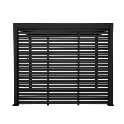 test rey 1 Aluminum Louvered Wall, Side Shade Privacy Screen Panel Suitable for GazeboMate Pergola Gazebo only. Pergola NOT Included. (Black/Charcoal)