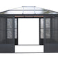 Elite Aluminium Black PC Garden Sunroom House 3x3.65m  With window screen Polycarbonate Board roof