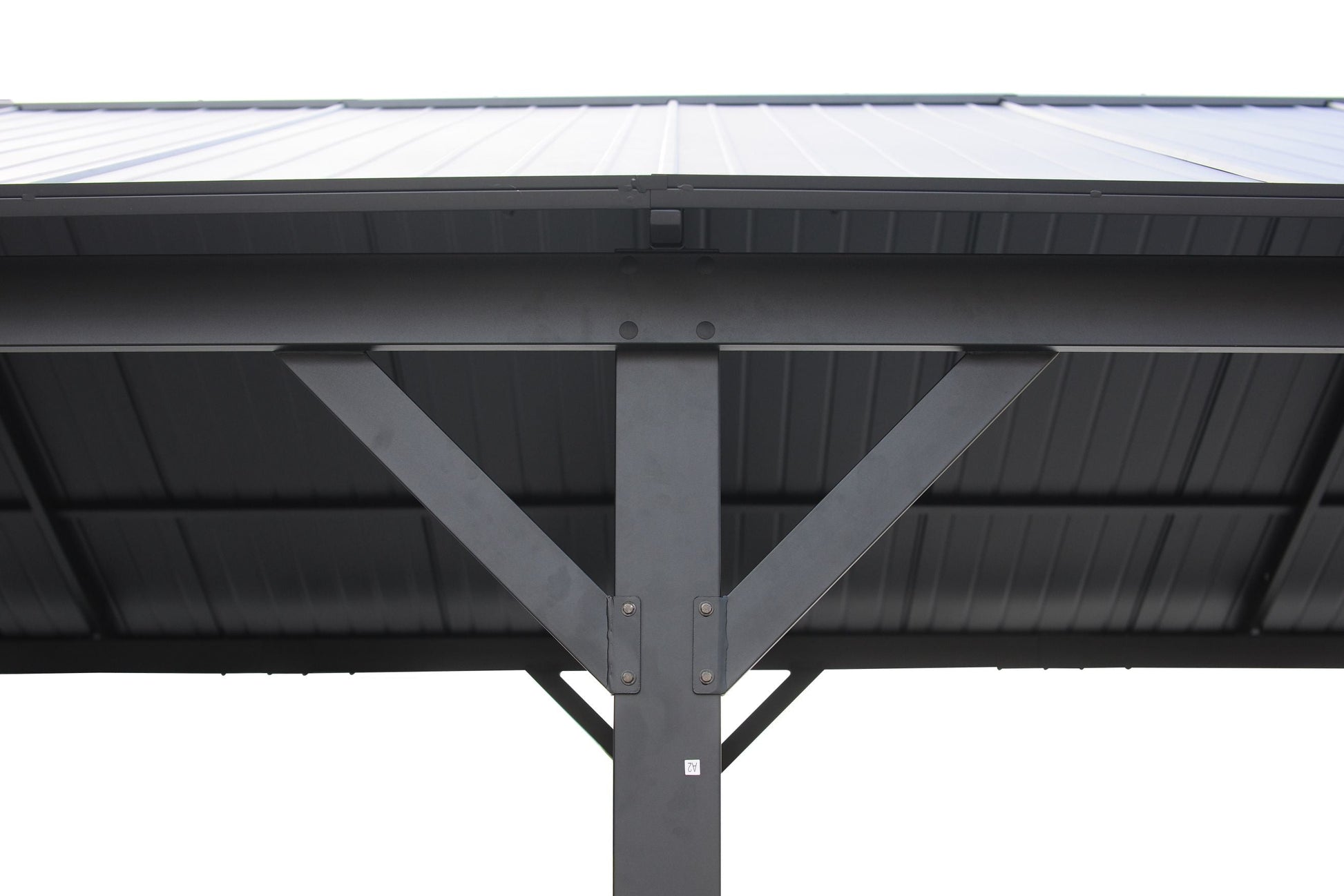 GazeboMate 3.66m x 6.1m  Galvanized Steel Hardtop Gazebo with Sleek Aluminum Legs | Black Powdercoated