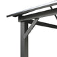 GazeboMate 3.66m x 6.1m  Galvanized Steel Hardtop Gazebo with Sleek Aluminum Legs | Black Powdercoated