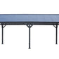 GazeboMate 3.66m x 6.1m  Galvanized Steel Hardtop Gazebo with Sleek Aluminum Legs | Black Powdercoated