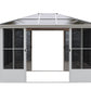 Elite Aluminium WHITE Garden Sunroom House 3x3.65m With window screen Polycarbonate Board roof