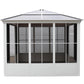 Elite Aluminium WHITE Garden Sunroom House 3x3.65m With window screen Polycarbonate Board roof