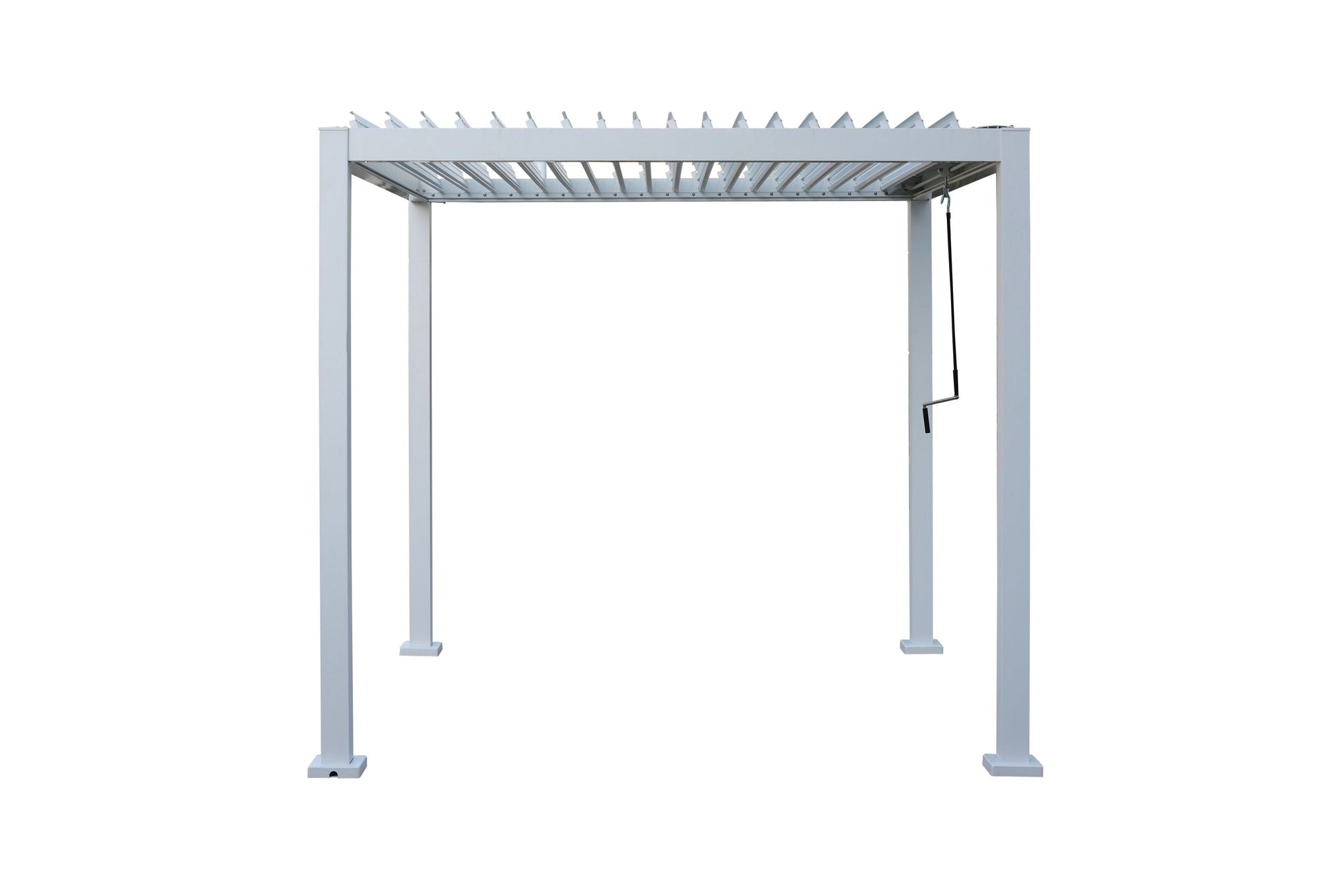 GazeboMate Aluminum White Louvre Gazebo 2.4mx2.4m