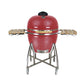 Grill King 16” Kamado Ceramic Charcoal Grill With Trolley & Side Tables