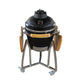 Grill King 27” Kamado Ceramic Charcoal Grill With Trolley & Side Tables