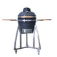 Grill King 16” Kamado Ceramic Charcoal Grill With Trolley & Side Tables