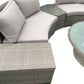 KABUL HALF MOON SOFA SET Aluminium Outdoor Lounge Setting — Black or White