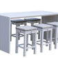 Niagra 7-Piece Outdoor Bar Set Aluminium White