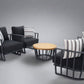 Maximus Aluminium Outdoor 4 Piece Lounge Set | Black Aluminium + Cusions