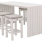 Niagra 7-Piece Outdoor Bar Set Aluminium White