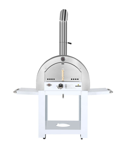 test rey 1 Grill King 22” Outdoor Gas Pizza Oven: Black Stainless Steel BBQ Pizza Oven Stone Trolley Large Pizza Oven Size