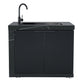 Rockpool Black XL 6B + Wok : Designer Outdoor Kitchen BBQ Package With Fridge, Sink, Rotisserie & BBQ Covers.