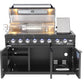 Rockpool Black 6B + 118L Kegerator : Designer Outdoor Kitchen BBQ Package Inc Wok Burner, Fridge, Sink, Rotisserie & BBQ Covers.