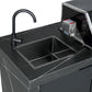 Rockpool Black XL 6B + Wok : Designer Outdoor Kitchen BBQ Package With Fridge, Sink, Rotisserie & BBQ Covers.