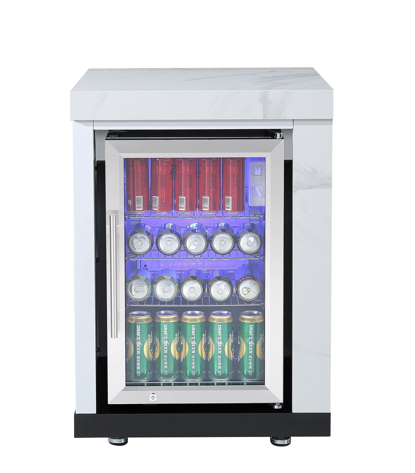 Rockpool White 6B + 118L Kegerator : Designer Outdoor Kitchen BBQ Package Inc Wok Burner, Fridge, Sink, Rotisserie & BBQ Covers.