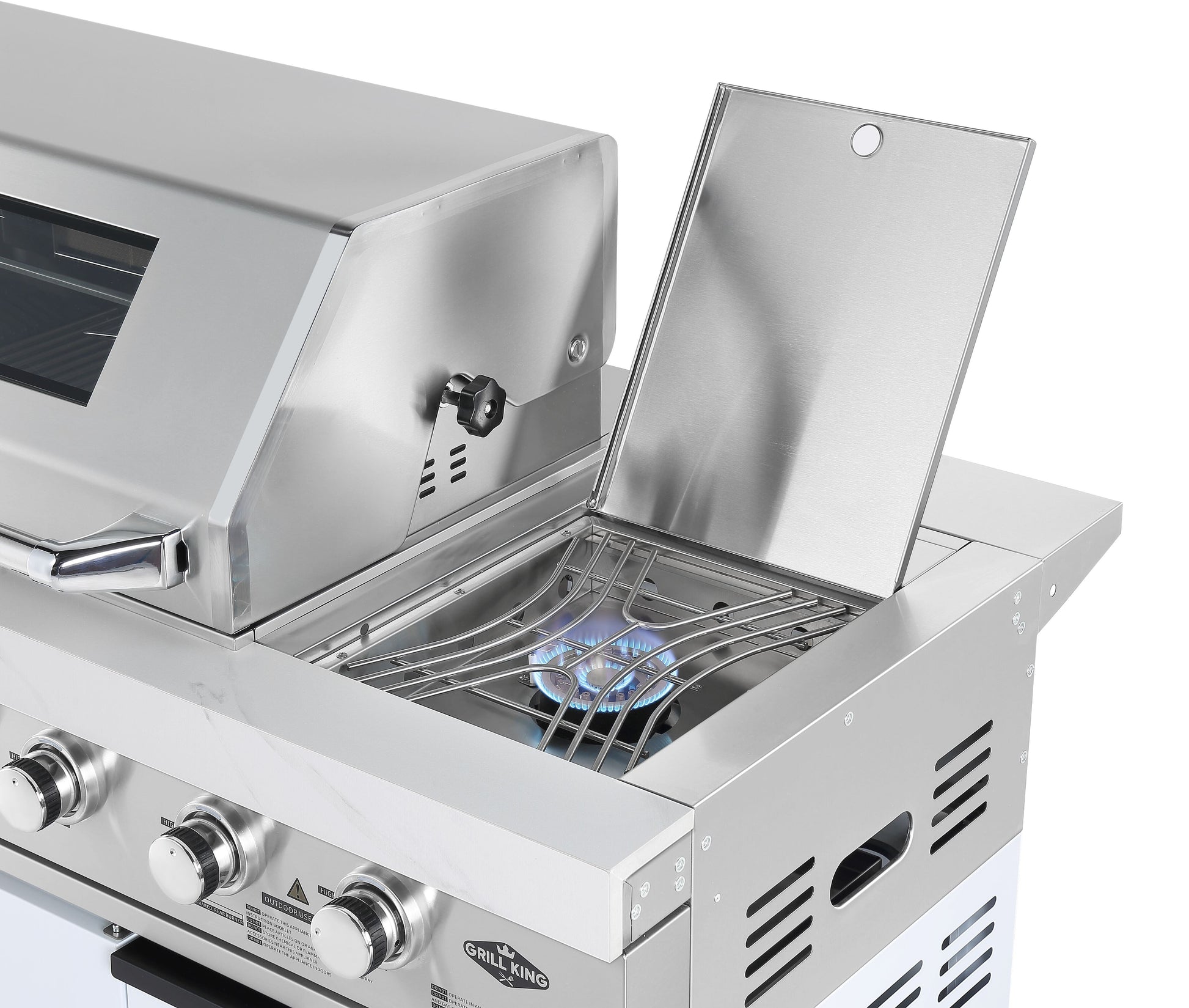 Rockpool White 6B + 118L Kegerator : Designer Outdoor Kitchen BBQ Package Inc Wok Burner, Fridge, Sink, Rotisserie & BBQ Covers.