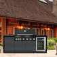 Rockpool Black 6B Outdoor Kitchen BBQ Package, Fridge, Sink, Rear infrared burner