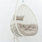 ARI Outdoor Hanging Egg Chair White - Outdoor Patio Hanging Egg Chair with Cushion and Metal Stand. Frame: steel, powder coated. Round Wicker woven