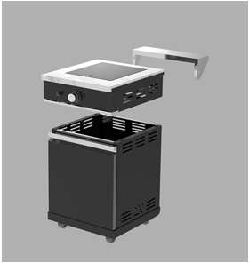 Element 4 Burner Wok Burner Module Suits Element 4 Burner Outdoor BBQ Kitchen Inc Stone Benchtop, Castors, Cabinet & Cover,