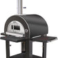 Grill King Charcoal Pizza Oven Outdoor In Black Stainless Steel Artisan Wood-Fired Charcoal Pizza Bread Oven BBQ Grill