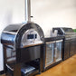 Grill King Charcoal Pizza Oven Outdoor In Black Stainless Steel Artisan Wood-Fired Charcoal Pizza Bread Oven BBQ Grill