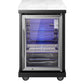 Grill King Element 4B High Grade 304 SS Outdoor BBQ Kitchen + White Stone Bench, Fridge & Sink